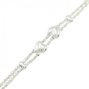 TIFFANY Silver Heart Charm Bracelet